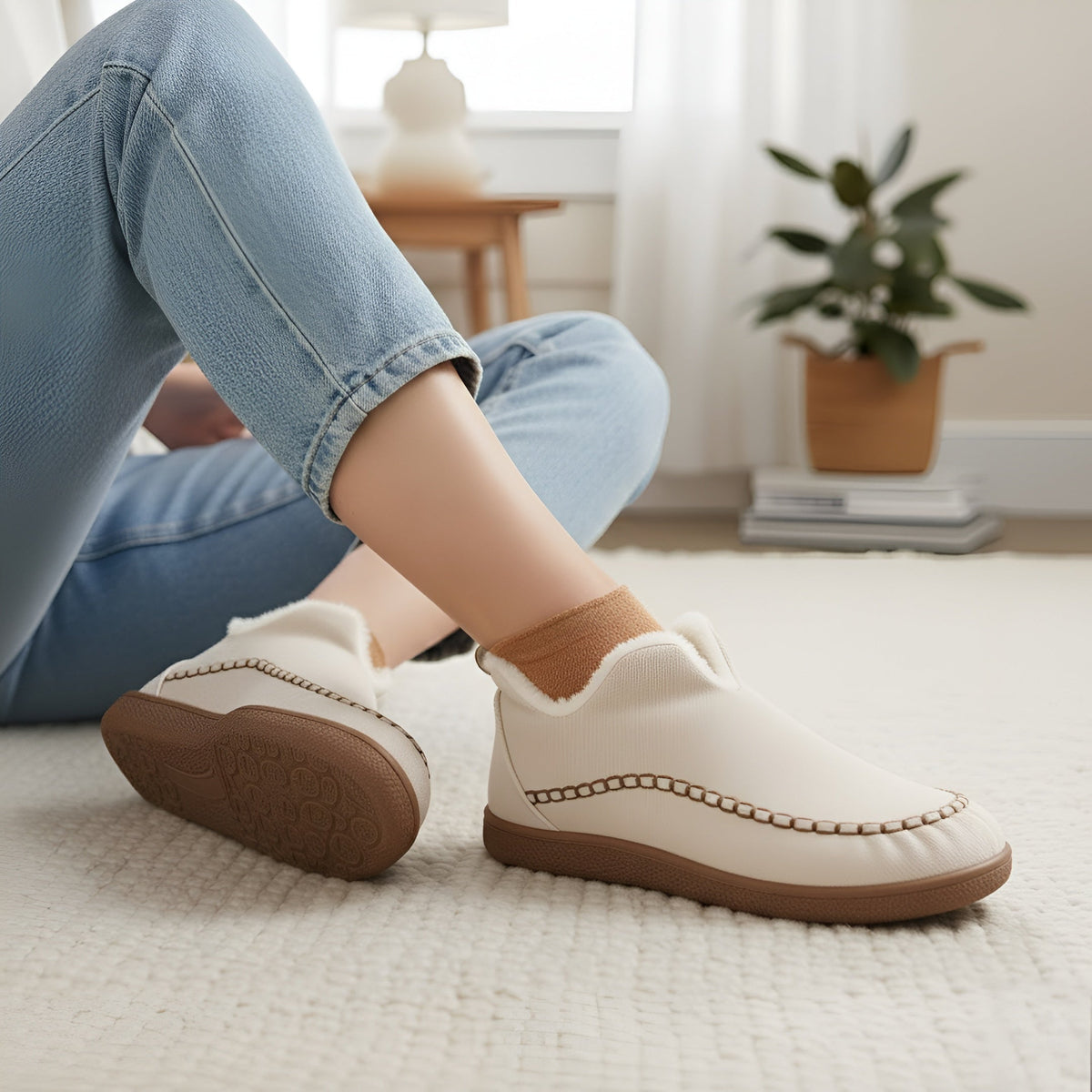 Atom Cloud Slippers - Cream