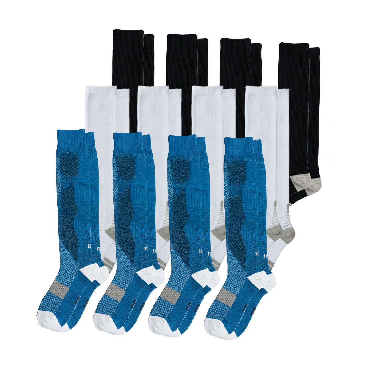 12-Pack Comfort Compression Sock Bundle