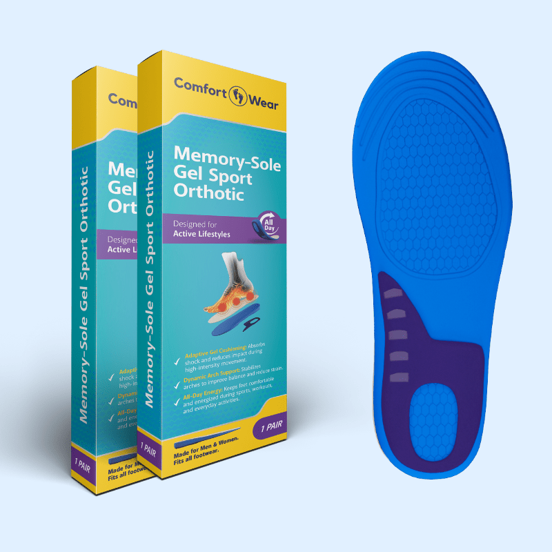 2-Pack Memory-Sole Gel Sport Orthotic
