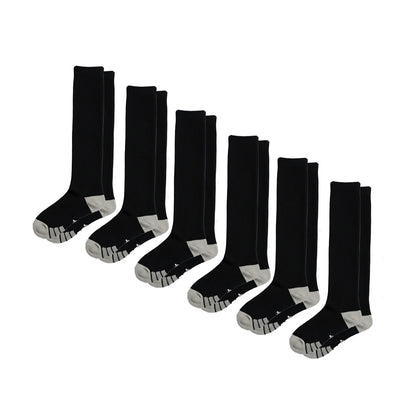 6-Pack All-Black Compression Sock Bundle