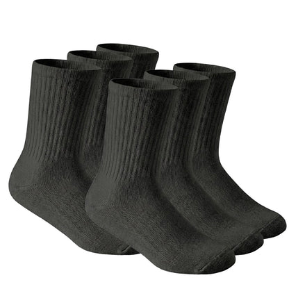 6-Pack Cushioned Socks (Black)