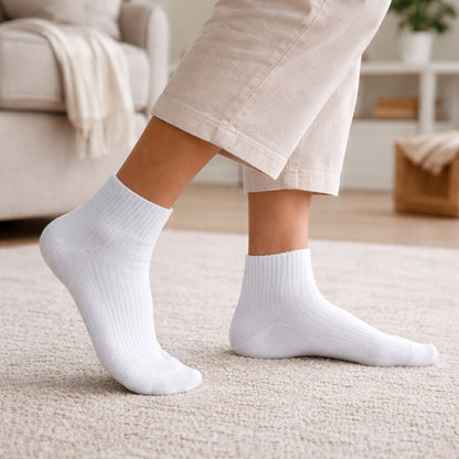 3-Pack Cushioned Socks (White)