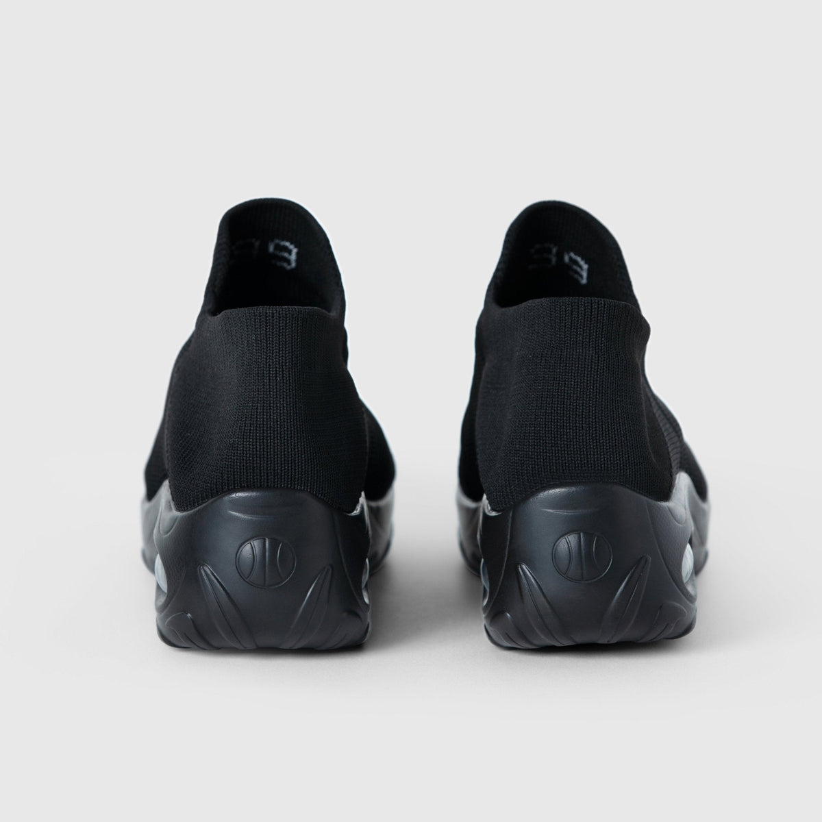 Breathable No-Tie Stretch Shoes - Black