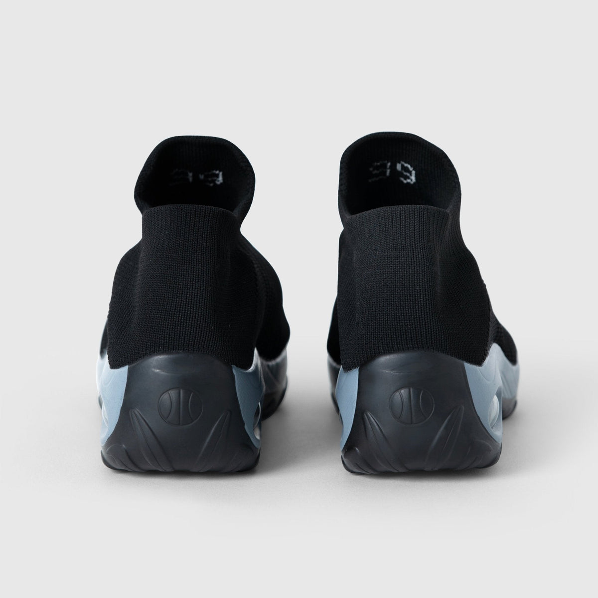 Breathable No-Tie Stretch Shoes - Black Grey