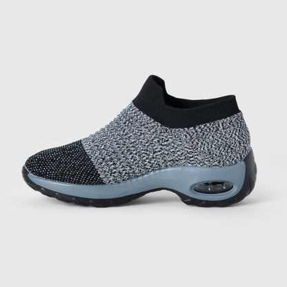 Breathable No-Tie Stretch Shoes - Grey