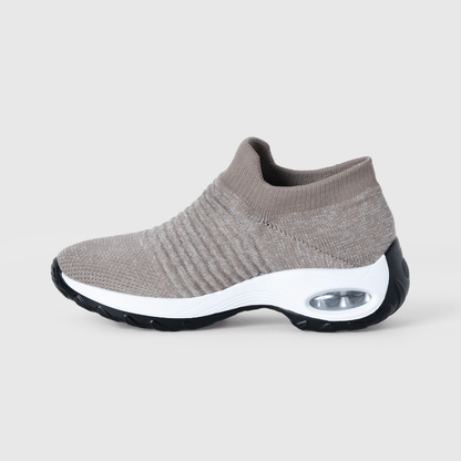 Breathable No-Tie Stretch Shoes - Khaki