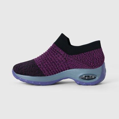 Breathable No-Tie Stretch Shoes - Purple