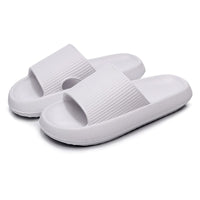 Heel Support Cushion Slides - White