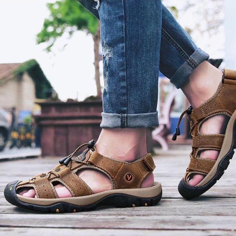Men's High-Altitude Ortho Heel Strap Sandals - Espresso