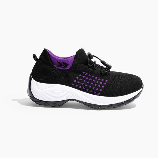 Ortho Stretch Cushion Shoes - Black Purple