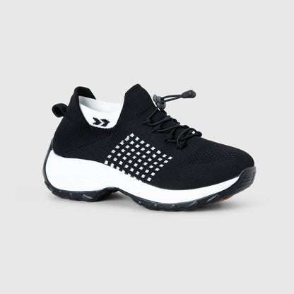 Ortho Stretch Cushion Shoes - Black White