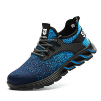 Ortho Reinforced Safety Steel Toe Boots - Blue