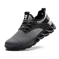 Ortho Reinforced Safety Steel Toe Boots - Grey