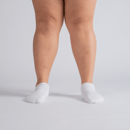 3-Pack Padded Extra-Stretch Socks - White (Knee, Crew, Ankle)