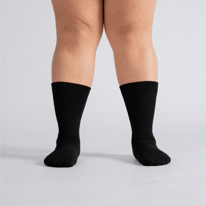 3-Pack Padded Extra-Stretch Socks - Black (Knee, Crew, Ankle)