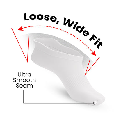 Padded Extra-Stretch Ankle Socks - White
