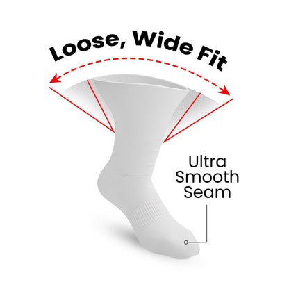 3-Pack Full White Extra-Stretch Crew Socks