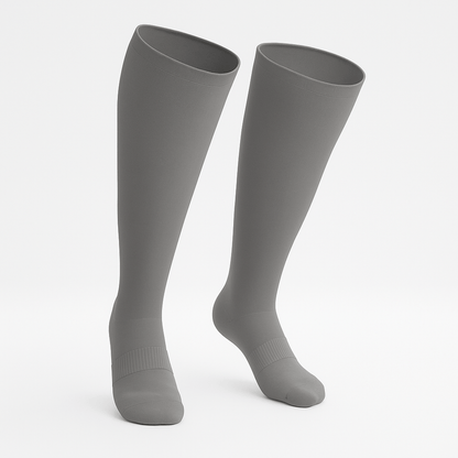 3-Pack Padded Extra-Stretch Knee Socks - Grey